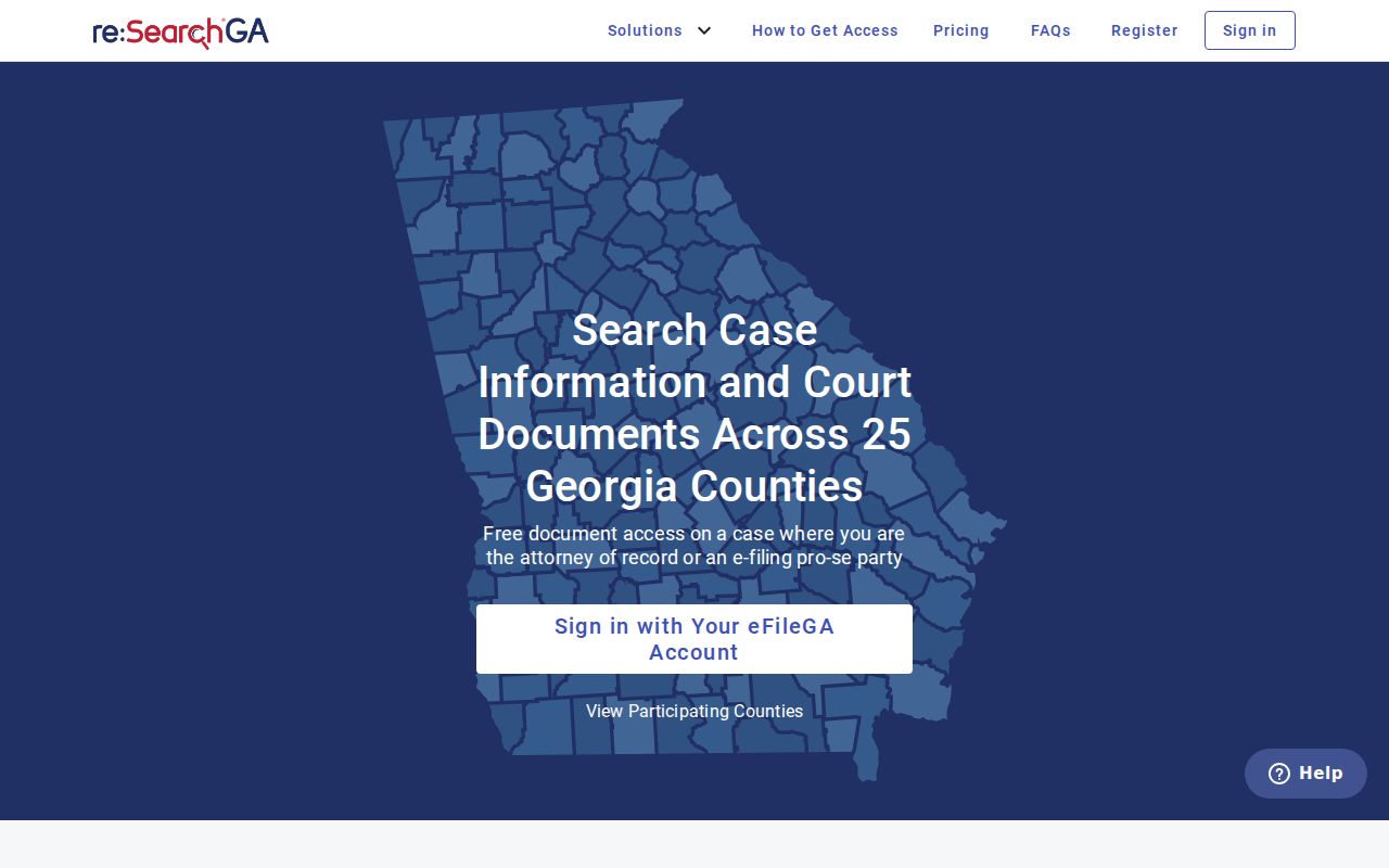 Jones County criminal docket access through re:SearchGA