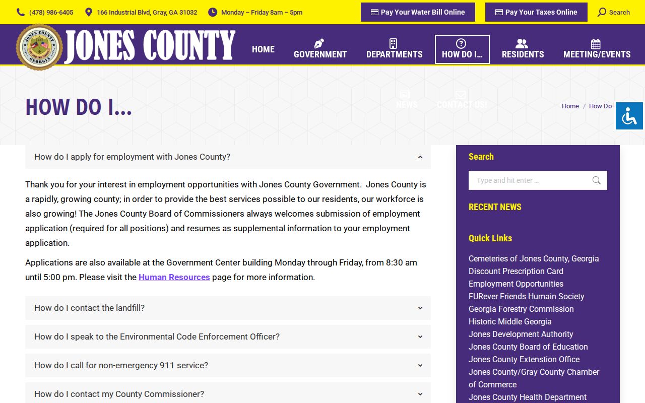 Jones County traffic court routing information